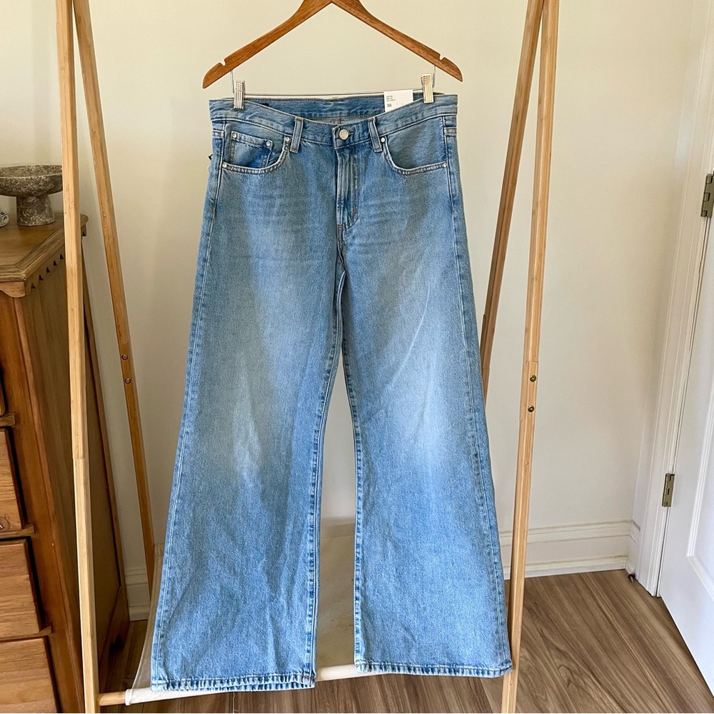 Zara Light Blue Flare & Wide Leg Jeans